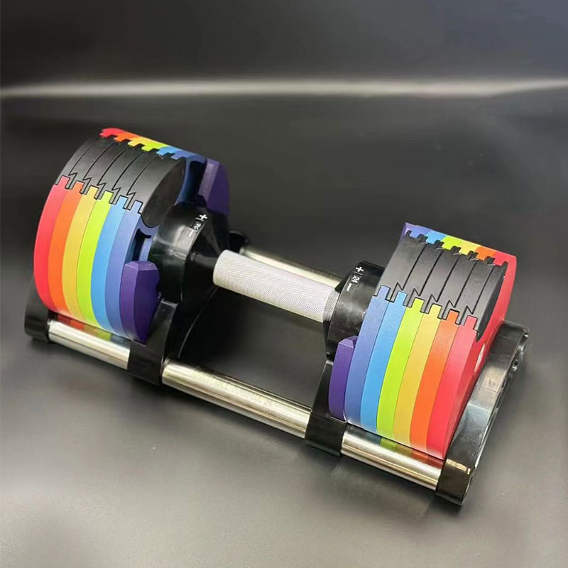 Adjustable Dumbbell Pair 40Kg - Conjunto de Halteres Ajustáveis Multicoloridos, Incrementos
