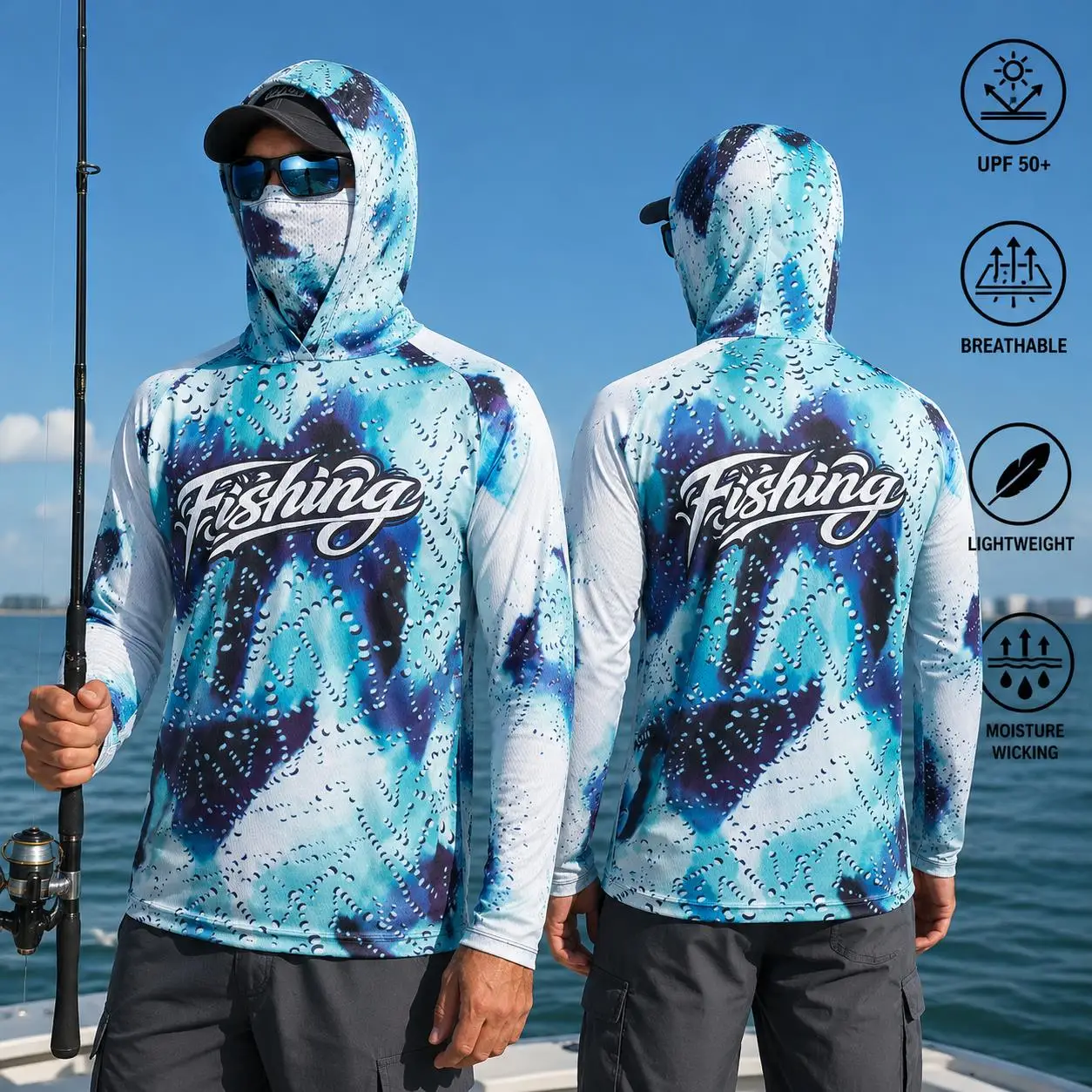 Camisa de pesca com capuz para - Fishing avaliação e preço