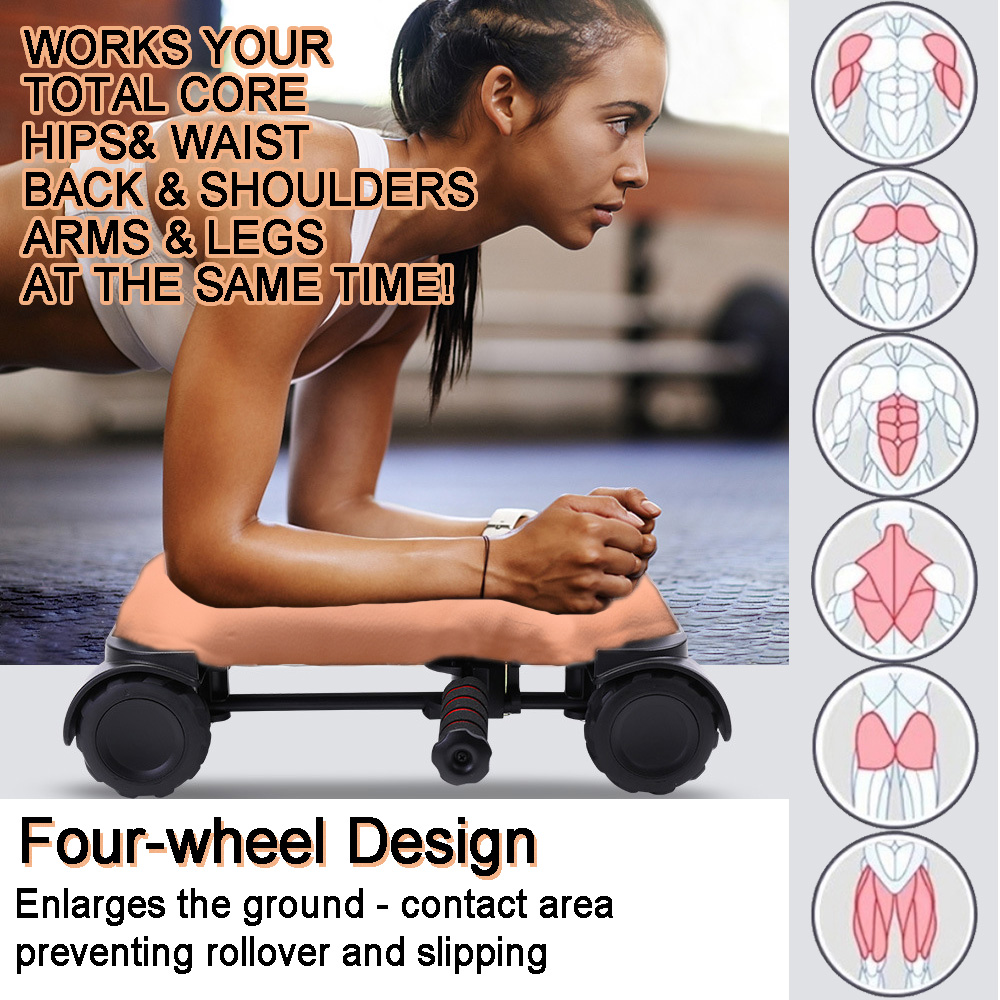 Rolo Abdominal, Treinador Abdo - Ab Roller Wheel With Elbow Support avaliação e preço