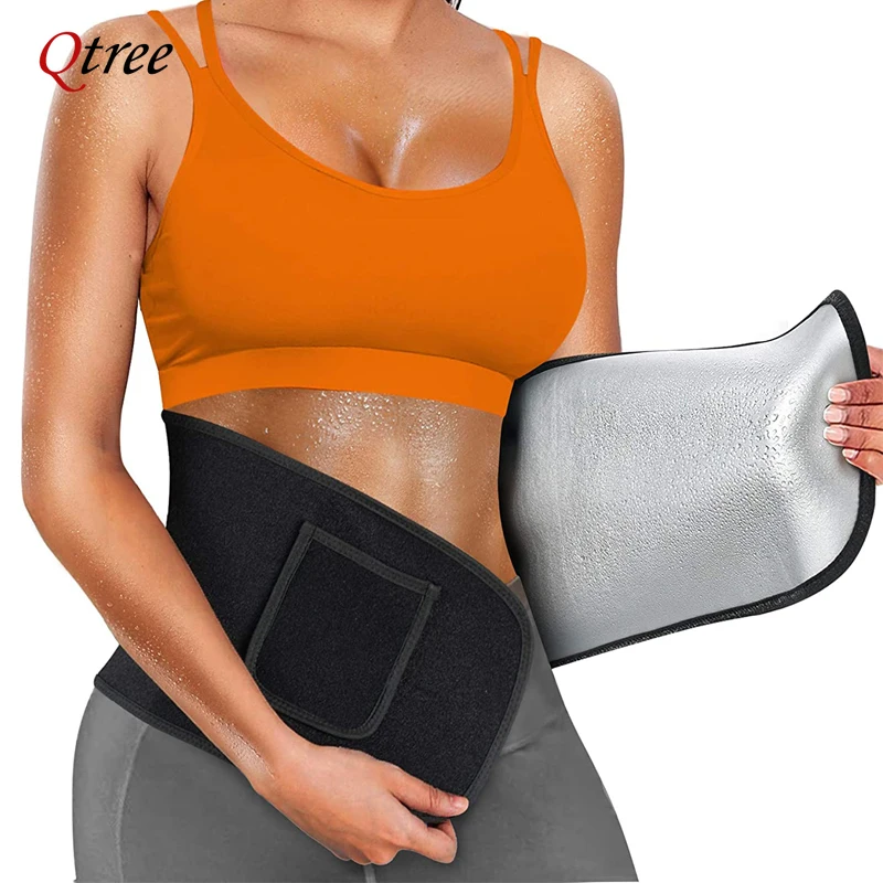 Qtree cintura cincher corpo sh - Sweat Waist Trainer Belt Neoprene avaliação e preço