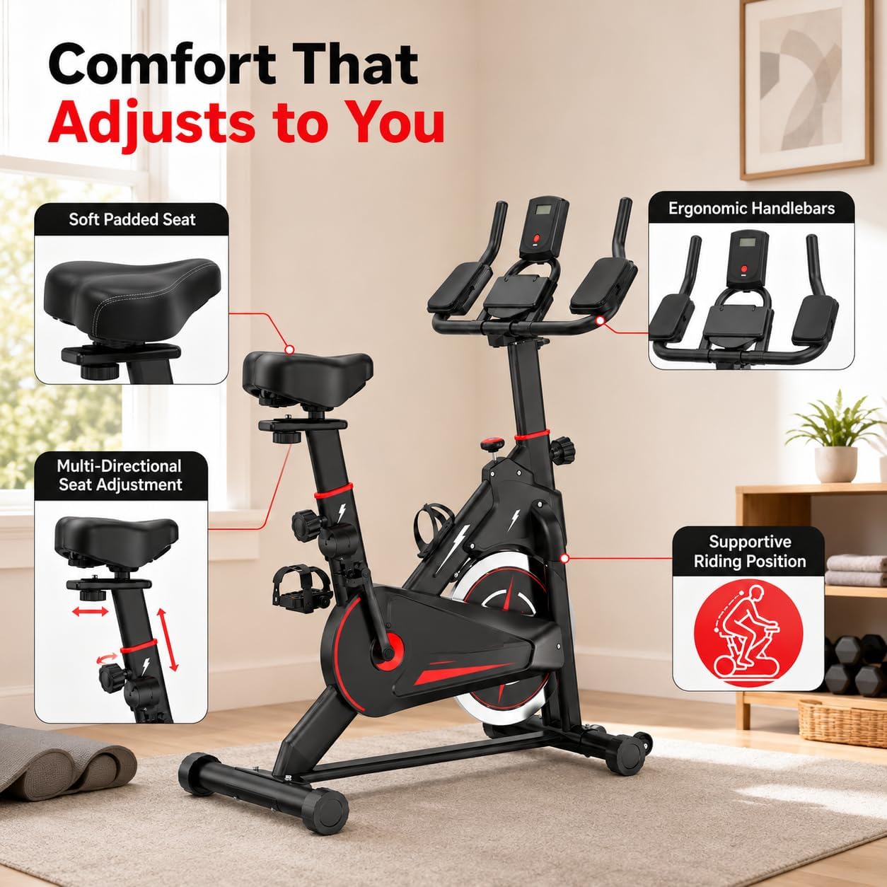 Bicicleta de exercício magnéti - Exercise Bike Magnetic Resistance avaliação e preço