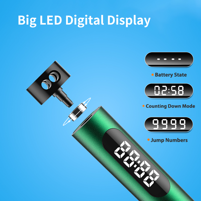 Alta qualidade sem fio pular c - Smart Jump Rope Digital Counter avaliação e preço